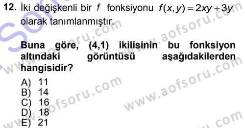 Matematiksel İktisat Dersi 2012 - 2013 Yılı (Final) Dönem Sonu Sınav Soruları 12. Soru