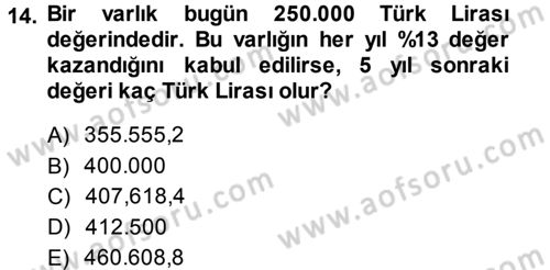 Matematiksel İktisat Dersi Ara Sınavı Deneme Sınav Soruları 14. Soru