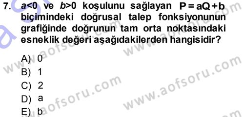 Matematiksel İktisat Dersi Ara Sınavı Deneme Sınav Soruları 7. Soru