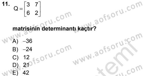 Matematiksel İktisat Dersi 2013 - 2014 Yılı Tek Ders Sınav Soruları 11. Soru