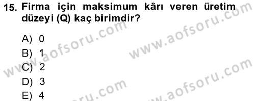 Matematiksel İktisat Dersi 2014 - 2015 Yılı (Final) Dönem Sonu Sınav Soruları 15. Soru