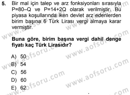 Matematiksel İktisat Dersi 2014 - 2015 Yılı (Final) Dönem Sonu Sınav Soruları 5. Soru