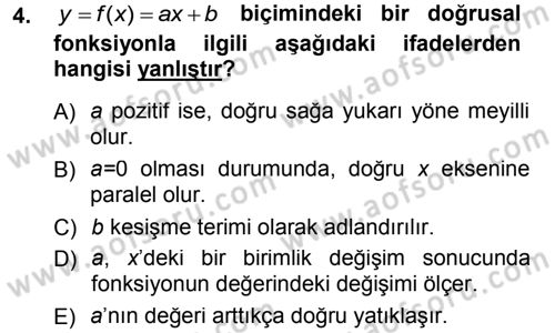 Matematiksel İktisat Dersi 2014 - 2015 Yılı Tek Ders Sınav Soruları 4. Soru