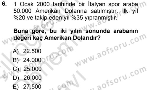 Matematiksel İktisat Dersi 2014 - 2015 Yılı Tek Ders Sınav Soruları 6. Soru