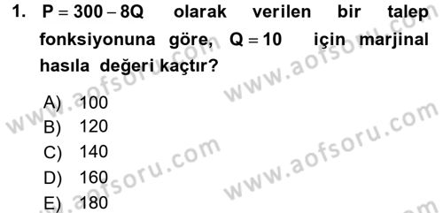 Matematiksel İktisat Dersi 2015 - 2016 Yılı (Final) Dönem Sonu Sınav Soruları 1. Soru