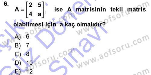 Matematiksel İktisat Dersi 2015 - 2016 Yılı (Final) Dönem Sonu Sınav Soruları 6. Soru