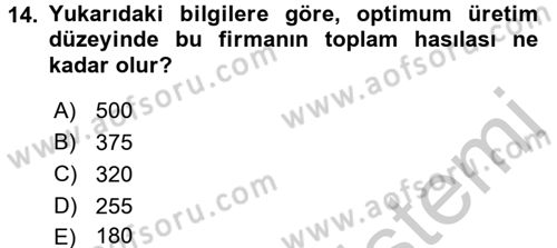 Matematiksel İktisat Dersi 2016 - 2017 Yılı 3 Ders Sınav Soruları 14. Soru