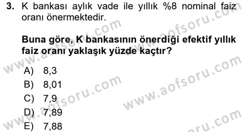 Matematiksel İktisat Dersi 2016 - 2017 Yılı 3 Ders Sınav Soruları 3. Soru
