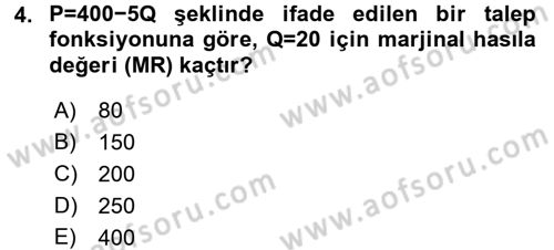 Matematiksel İktisat Dersi 2016 - 2017 Yılı (Vize) Ara Sınav Soruları 4. Soru