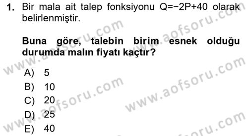 Matematiksel İktisat Dersi 2016 - 2017 Yılı (Final) Dönem Sonu Sınav Soruları 1. Soru