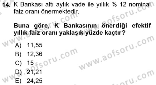 Matematiksel İktisat Dersi Ara Sınavı Deneme Sınav Soruları 14. Soru