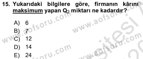 Matematiksel İktisat Dersi 2019 - 2020 Yılı (Final) Dönem Sonu Sınav Soruları 15. Soru