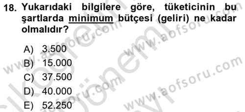 Matematiksel İktisat Dersi 2019 - 2020 Yılı (Final) Dönem Sonu Sınav Soruları 18. Soru