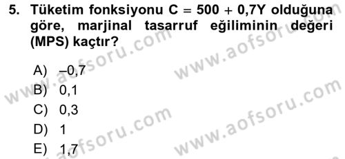 Matematiksel İktisat Dersi 2019 - 2020 Yılı (Final) Dönem Sonu Sınav Soruları 5. Soru
