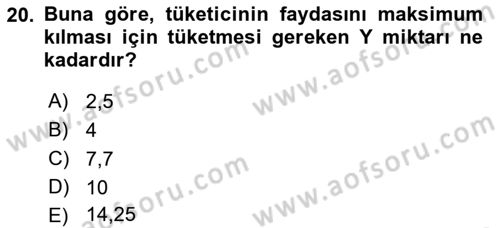 Matematiksel İktisat Dersi 2021 - 2022 Yılı (Final) Dönem Sonu Sınav Soruları 20. Soru