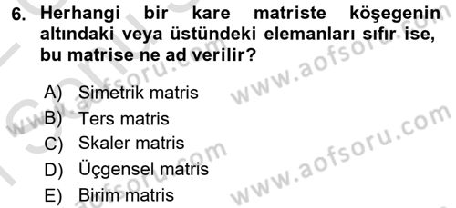 Matematiksel İktisat Dersi 2021 - 2022 Yılı (Final) Dönem Sonu Sınav Soruları 6. Soru