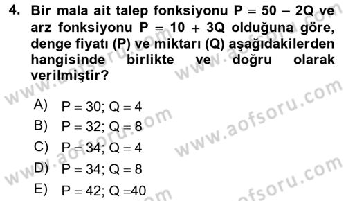 Matematiksel İktisat Dersi 2022 - 2023 Yılı (Final) Dönem Sonu Sınav Soruları 4. Soru