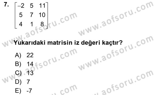 Matematiksel İktisat Dersi 2022 - 2023 Yılı (Final) Dönem Sonu Sınav Soruları 7. Soru