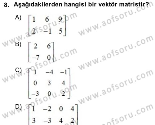 Matematiksel İktisat Dersi 2022 - 2023 Yılı (Final) Dönem Sonu Sınav Soruları 8. Soru