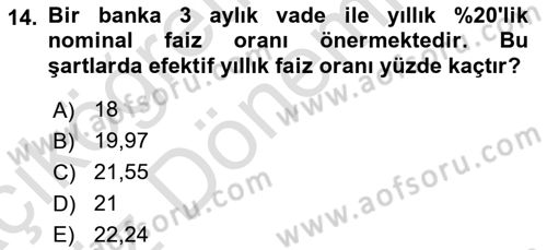 Matematiksel İktisat Dersi Ara Sınavı Deneme Sınav Soruları 14. Soru