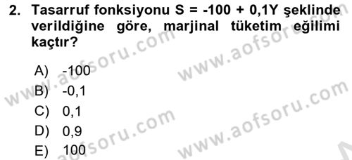 Matematiksel İktisat Dersi 2023 - 2024 Yılı (Final) Dönem Sonu Sınav Soruları 2. Soru