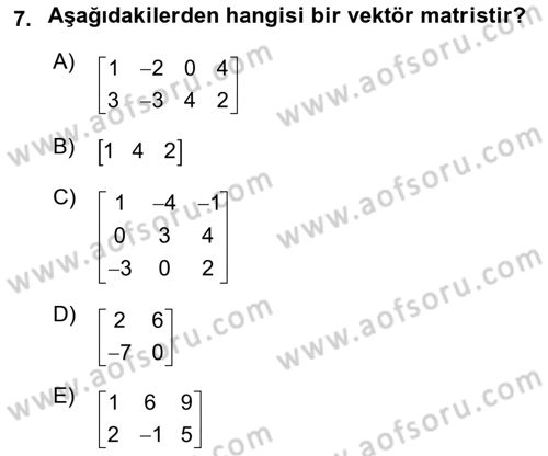 Matematiksel İktisat Dersi 2023 - 2024 Yılı (Final) Dönem Sonu Sınav Soruları 7. Soru