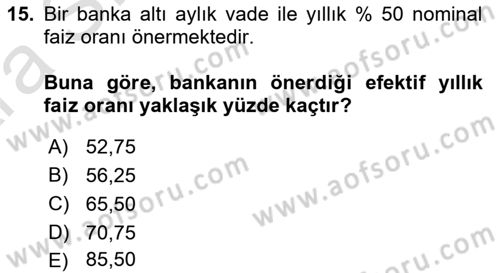 Matematiksel İktisat Dersi 2024 - 2025 Yılı (Vize) Ara Sınav Soruları 15. Soru