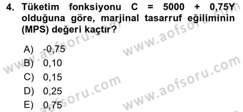 Matematiksel İktisat Dersi 2024 - 2025 Yılı (Vize) Ara Sınav Soruları 4. Soru