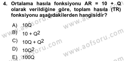 Matematiksel İktisat Dersi 2025 - 2026 Yılı (Vize) Ara Sınav Soruları 4. Soru