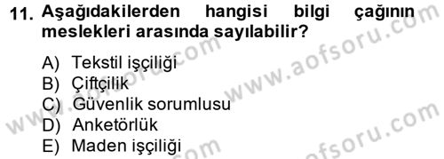 Hizmetler Ekonomisi Dersi 2012 - 2013 Yılı (Vize) Ara Sınav Soruları 11. Soru