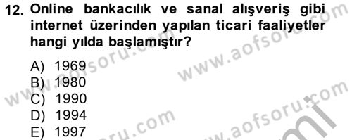 Hizmetler Ekonomisi Dersi 2012 - 2013 Yılı (Final) Dönem Sonu Sınav Soruları 12. Soru