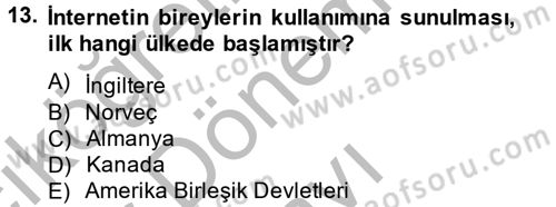 Hizmetler Ekonomisi Dersi 2012 - 2013 Yılı (Final) Dönem Sonu Sınav Soruları 13. Soru
