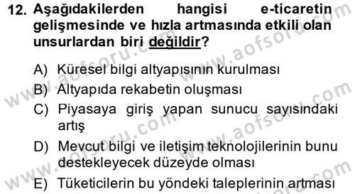 Hizmetler Ekonomisi Dersi 2013 - 2014 Yılı (Final) Dönem Sonu Sınav Soruları 12. Soru