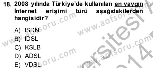 Hizmetler Ekonomisi Dersi 2013 - 2014 Yılı (Final) Dönem Sonu Sınav Soruları 18. Soru