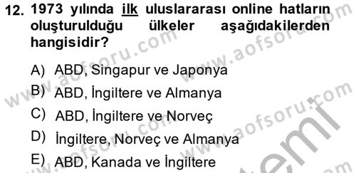 Hizmetler Ekonomisi Dersi 2014 - 2015 Yılı (Final) Dönem Sonu Sınav Soruları 12. Soru