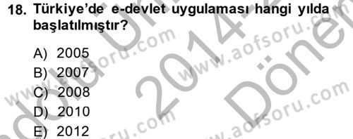 Hizmetler Ekonomisi Dersi 2014 - 2015 Yılı (Final) Dönem Sonu Sınav Soruları 18. Soru