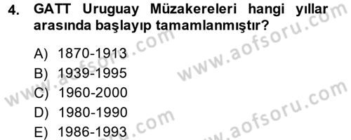 Hizmetler Ekonomisi Dersi 2014 - 2015 Yılı (Final) Dönem Sonu Sınav Soruları 4. Soru