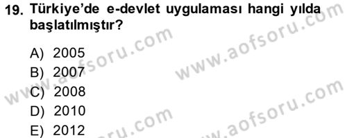 Hizmetler Ekonomisi Dersi 2014 - 2015 Yılı Tek Ders Sınav Soruları 19. Soru