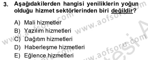Hizmetler Ekonomisi Dersi 2014 - 2015 Yılı Tek Ders Sınav Soruları 3. Soru