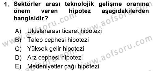 Hizmetler Ekonomisi Dersi 2015 - 2016 Yılı (Vize) Ara Sınav Soruları 1. Soru