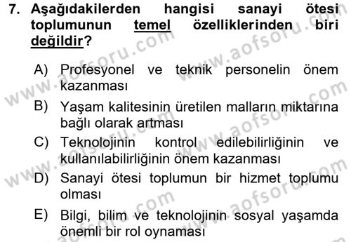 Hizmetler Ekonomisi Dersi 2015 - 2016 Yılı (Vize) Ara Sınav Soruları 7. Soru