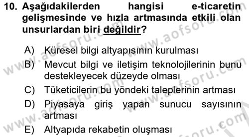 Hizmetler Ekonomisi Dersi 2015 - 2016 Yılı (Final) Dönem Sonu Sınav Soruları 10. Soru