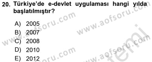 Hizmetler Ekonomisi Dersi 2015 - 2016 Yılı (Final) Dönem Sonu Sınav Soruları 20. Soru