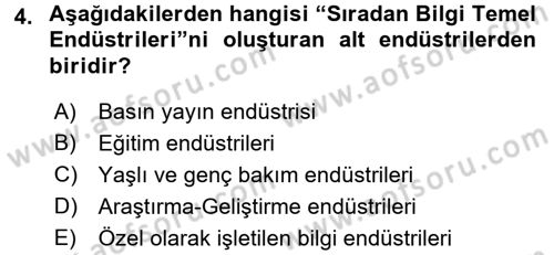 Hizmetler Ekonomisi Dersi 2015 - 2016 Yılı (Final) Dönem Sonu Sınav Soruları 4. Soru
