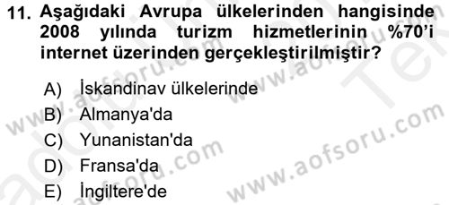 Hizmetler Ekonomisi Dersi 2015 - 2016 Yılı Tek Ders Sınav Soruları 11. Soru