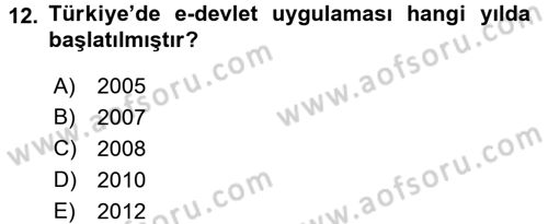 Hizmetler Ekonomisi Dersi 2015 - 2016 Yılı Tek Ders Sınav Soruları 12. Soru