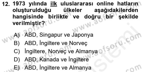 Hizmetler Ekonomisi Dersi 2017 - 2018 Yılı 3 Ders Sınav Soruları 12. Soru