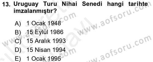 Hizmetler Ekonomisi Dersi 2017 - 2018 Yılı 3 Ders Sınav Soruları 13. Soru