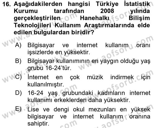 Hizmetler Ekonomisi Dersi 2017 - 2018 Yılı 3 Ders Sınav Soruları 16. Soru