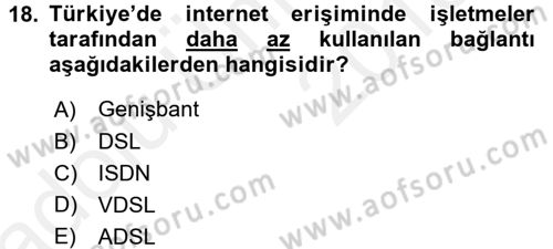 Hizmetler Ekonomisi Dersi 2017 - 2018 Yılı 3 Ders Sınav Soruları 18. Soru